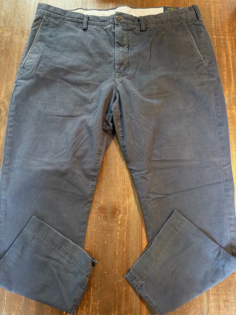 Ralph Lauren Navy Blue Cotton Chino Pants 38x29